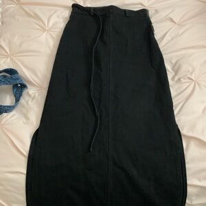 Denim Black Maxi Skirt